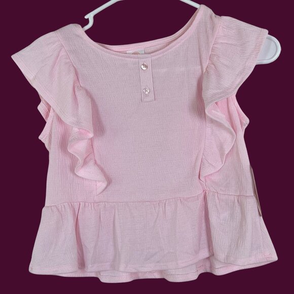 wonder nation Other - Wonder Nation® Solid Pink Ruffle Top Size 7-8 NEW